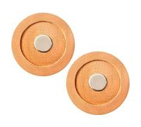 CLISPEED 2pcs Wall-mounted Organizer Magnetic Remote Control Holder Self-adhesive Minimalist round Design Damage-free Installation Solid Construction for Small Apartments and Minimalist