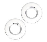 CLISPEED 2Pcs Wash Basin Overflow Rings Bathroom Sink Overflow Covers Silver Finish Easy Install Sink Accessory for Home Bathroom