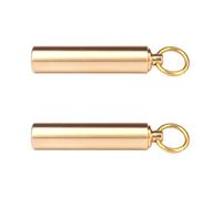 CLISPEED 2pcs Waterproof Mini Pill Boxes Portable Brass Containers with High Temperature Resistance for Camping and Hiking Outdoor Use