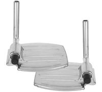 CLISPEED 2pcs Wheelchair Replacement Footrests Metal Leg Pads Compact Design Easy to Store Easy to Carry Simple and Generous Appearance for Athletes and Elderly