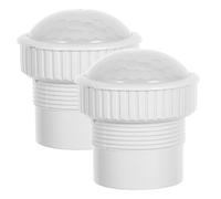 CLISPEED 2pcs White Plastic Motion Sensor Light Shade Compatible with Human Body Sensor, Featuring High Sensitivity Detection and Optimized Light Distribution, Suitable for Smart Home