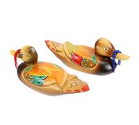 CLISPEED 2pcs Wooden Adorns Decor Colorful Creative Elegant Decorative Figurines with String for Bedroom Flat Places, Long Time Use and Not Easy to Knock