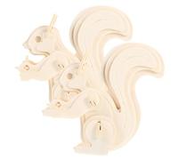 CLISPEED 2pcs Wooden Animal Puzzle Kit Squirrel Type DIY Jigsaw for Educational Brain Teasers Creative Handcrafted Model Gifts for Christmas Birthdays