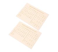 CLISPEED 2pcs Wooden Braille Alphabet Number Boards Durable Raised Dots Educational Tool for Visually Impaired Students Portable Montessori Learning Aid for Braille Practice