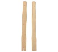 CLISPEED 2pcs Wooden Hoe Handle Replacement Beige Wood Sturdy Grip