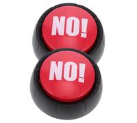 CLISPEED 2pcs Yes No Sound Button Red No Button Party Prank Noise Maker Electronic Voice for Games and Stress Relief Battery-free Novelty