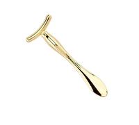 CLISPEED 2pcs Zinc Alloy Eye Mask Spatula Spoon for Women Mini Portable Beauty Scoop with Dual End Design for Eye Cream Application and Massage Enhancer in Golden