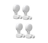CLISPEED 2sets Adjustable Vacuum Suction Shower Head Holder Wall Mounted Bracket for Easy Access No Drill No Damage Design for Smooth Surfaces Durable and Sturdy Shower Arm Base 2pcs*2
