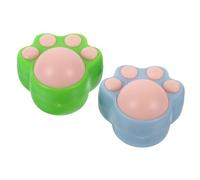 CLISPEED 2Sets Catnip Balls Rotating Lick for Cats Interactive Edible Cat Playthings Portable Catnip Balls for Self Amusement and