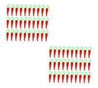 CLISPEED 2sets Red Chili Pepper Loose Beads for DIY Jewelry Making Fashionable Charms for Necklaces Bracelets Crafts Easy to Use Store for DIY Enthusiasts 100pcs*2