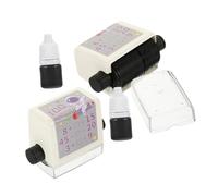 CLISPEED 2sets Self Inking Math Roller Stamps for Portable Addition and Subtraction Practice Tools with Smooth Rolling Mechanism Compact Design for Classroom and Home Use