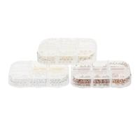 CLISPEED 3 Boxes Assorted Colour Nail Art Pearls Beads for DIY Nail Decor with Decorative Effect Plastic Material Charming and Shiny Style and Special Occasions Assorted style