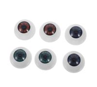 CLISPEED 3 Pairs Acrylic Eyeballs for Halloween DIY Crafts Realistic Fake Eyes for Stuffed Crochet Bear Dolls Puppets Plush and Horror Props in Brown Green Dark Blue