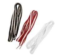 CLISPEED 3 Pairs Wide Flat Shoelaces Wheat Weave Replacement for Sneakers Trainers Casual Outdoor Shoes Men Women