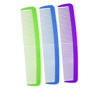 CLISPEED 3 Pcs Giant Comb Extra Large Wide Tooth Plastic Props for Halloween Carnival Party Favors Cosplay Decorations in Green Blue Purple
