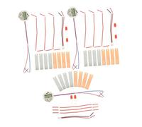 CLISPEED 3 Sets Creative Fruit Battery Experiment Kit with Zinc Copper Electrodes DIY Science for Student Supply Educational Hands Physics Learning