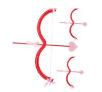CLISPEED 3 Sets Cupid Bow and Arrow Costume Set for Valentine’s Day, Cute Small Cupid Bow with Arrows, Cosplay Props for Women and Men Party, Photo Shoot Accessories