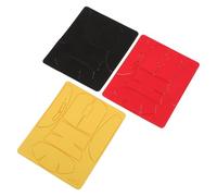 CLISPEED 3 Sets Non-Slip Mouse Grip Tape Stickers Full Coverage Sweat-Proof Wireless Gaming Mouse Protective Cover in Black, Dark Red, and Yellow