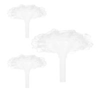 CLISPEED 3 Sets Wedding Bridal Floral Handle Holders with White Lace Bouquet Collars Artificial Bouquet Supports for DIY Bridal Flower Arrangement