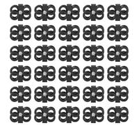 CLISPEED 30 Pcs Black Plastic Shoe Lace Locks with Large Holes, Safe and Sturdy Shoelace Buckles for Outdoor Use and DIY Shoelace Crafts, Lightweight and Elegant Design