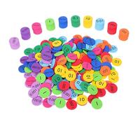 CLISPEED 300pcs Place Value Manipulatives for Discs for Early Math Skills Educational Cognition Recognition and Counting Activities