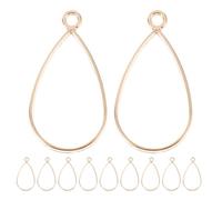 CLISPEED 30pcs Alloy Open Bezel Pendants DIY Pendants Bezel Charm Golden Color Simple Design Style Compact and Portable Multi-functional Use for Jewelry Making Projects