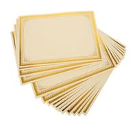 CLISPEED 30pcs Award Certificate Paper Blank A4 Paper 250g Gold Foil Compatible with Inkjet Printers End of Year Awards Employee Recognition