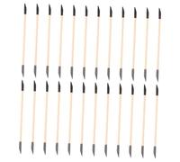 CLISPEED 30pcs Double Ended Nail Sanding Sticks for DIY Manicure and Pedicure Natural Wood Cuticle Pushers with Coarse and Fine Grit Surfaces Portable Nail Art Detailing Tools for Travel