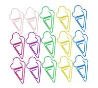 CLISPEED 30pcs Ice Cream Shaped Paper Clips Fun Decorative Metal Bookmarks for Office Desk Accessories Cute Whimsical Design Brightens Workspace