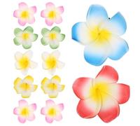 CLISPEED 30pcs Realistic Frangipani Hair Clip Artificial Hawaiian Flower Hairpins Small Plumeria Clips for Women Girls Tropical Decorations
