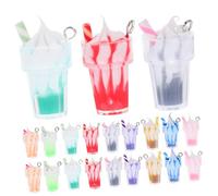 CLISPEED 30pcs Resin Ice Cream Cup Charms for Jewelry Making Cute DIY Craft Pendants Resin Material Colorful Ice Cream Cone Design for Bracelets and Art Projects