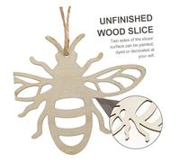 CLISPEED 30Pcs Unfinished Wooden Bee Slices DIY Craft Accessories Creative Wood Cutout Ornaments for Painting Hanging Decorations for Parties Christmas and School Crafts