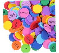 CLISPEED 320Pcs Colored Eva Place Value Disks Educational Math Manipulatives for Discs with Rounded Edges Lightweight Arithmetic Learning Props to Enhance Logical Thinking and Visual