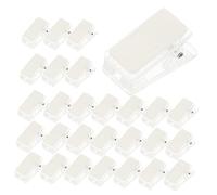 CLISPEED 35Pcs Transparent Spring Clips Self Adhesive Wall Tapestry Holders for Id Cards Posters Photos Office and Home Decoration No Residue Easy to Use
