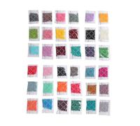 CLISPEED 36pcs 2.8mm Round Resin Rhinestones Set with 36 Colors, Flat Back Non-Stick Gems for Cross Stitch, DIY Embroidery, Craft Supplies and Face Gems Decoration