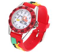 CLISPEED 3D Cartoon Boys and Girls Watch Digital Quartz Movement Adjustable Soft Strap Wrist Watch for Children Suitable for School Activities and Playtime