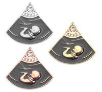 CLISPEED 3pcs Alloy Brooch Pin Set Clothing Badge Embryo Badge Brooch Charming Adorable Aesthetics European and American Design Styles for Babies Can Be Worn as Traditional Or Attached