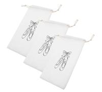 CLISPEED 3pcs Ballet Shoe Bags Portable Drawstring Storage for Dance Shoes Capacity Anti-Scratch Design for Easy Organization and Travel