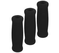 CLISPEED 3pcs Black Sponge Hand Grips for Walking Cane Handle Fits Most Standard Walking Stick Handles Easy to Install for Elderly Users