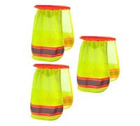 CLISPEED 3pcs Breathable Neck Protection Flap Pack High Visibility Hard Hat Sunshade for Construction Landscaping Safety Helmets Reflective Material Lightweight UV Blocking Design