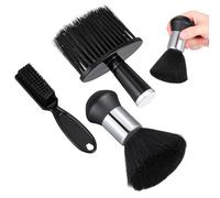 CLISPEED 3pcs Broken Hair Cleaning Brush Barber Neck Duster Large Lightweight Plastic Comfortable Salon Stylist Neck Face Duster for Barber Shop Use