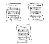 CLISPEED 3Pcs Cartoon Music Score Brooch Set Enamel Alloy Breastpins for Denim Jackets, Stylish Pins for Casual Wear and Accessories