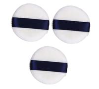 CLISPEED 3pcs Fluffy Makeup Powder Puff with Ribbon Soft Double Sided Velour for Loose Powder and Foundation for Easy Application and Travel Random Color