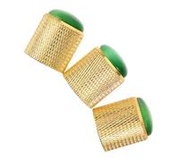 CLISPEED 3pcs Green Cat Eye Metal Volume Rotary Knobs for Electric Guitar Bass Potentiometer Caps for Precise Tone and Volume Control for Live Performances and Studio Recording