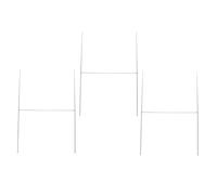 CLISPEED 3pcs H-type Lawn Sign Bracket Poster Stand Display Rack Galvanized Advertising Holder for Outdoor Garden Public Areas
