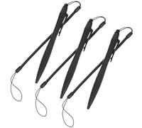 CLISPEED 3Pcs High Sensitivity Resistive Stylus Pens with Anti-lost Spring Lanyard for Touchscreen Devices Smooth Writing for Mobile Phones Tablets Black