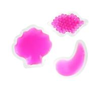 CLISPEED 3pcs Hot-cold Pack Face Gel Pad Lips-shaped Pvc Cooling Soothing Gel for Reducing Dark Circles Relieving Face Toxins for Facial Care and Doctor's Offices