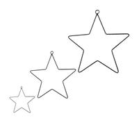 CLISPEED 3Pcs Iron Dreamcatcher Frames DIY Pentagram Wreath Hoops for Flower Arranging Party Decor Home Wall Art Sturdy Smooth Surface Craft Support