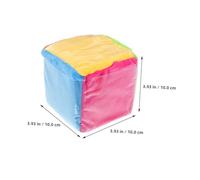 CLISPEED 3pcs Jumbo Soft Dice With Clear Card Slots Educational Game For Classroom Learning Interactive Math Teaching Cubes For Suitable For Insert Cards