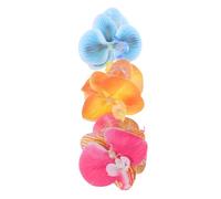 CLISPEED 3pcs Large Flower Hair Claw Clips for Women Artificial Butterfly Orchid Floral Hair Barrettes Strong Hold Colorful Shark Clips Daily Wear and Special Occasions